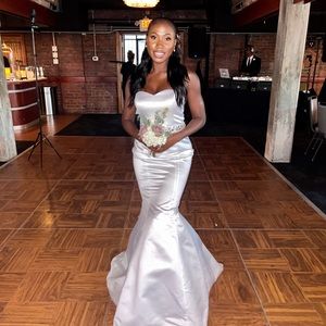White  bridesmaid USED dress